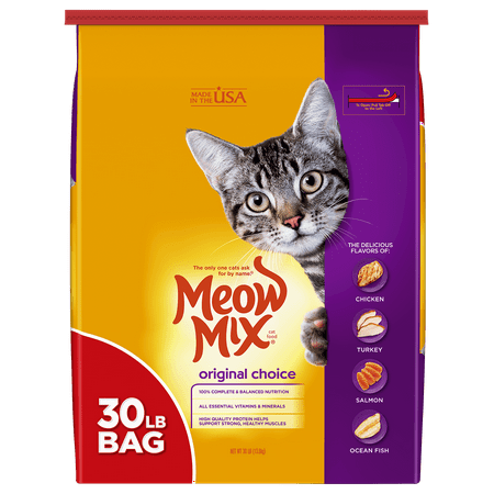Meow Mix Original Choice Dry Cat Food, 30-Pound (Best Cat Food To Stop Diarrhea)