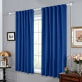 thumbnail image 3 of Deconovo Solid Back Tab and Rod Pocket Curtains Thermal Insulated Blackout Window Curtains for Kitchen 52x54 inch Royal Blue 2 Panels, 3 of 7