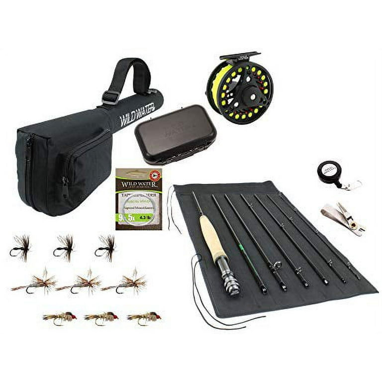 Wild Water Fly Fishing Complete 5 Weight 7 Piece Pack Rod & Reel