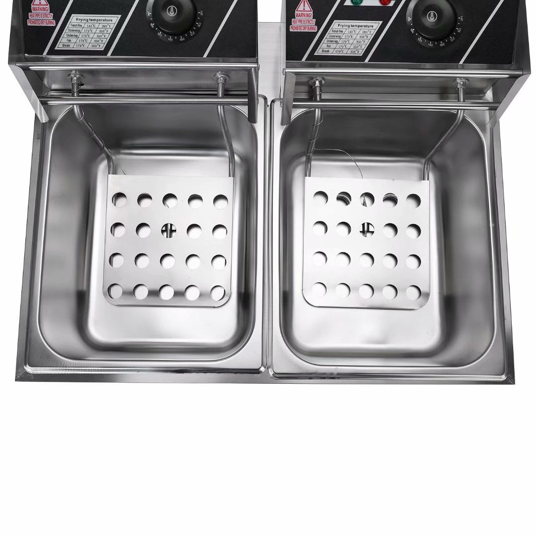 Electric Fryer,ZOKOP EH82 5000W MAX 110V 12.7QT/12L Stainless 
