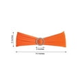 thumbnail image 3 of Efavormart 5 Pack | Orange Spandex Stretch Chair Sashes with Silver Diamond Ring Slide Buckle | 5"x14", 3 of 11