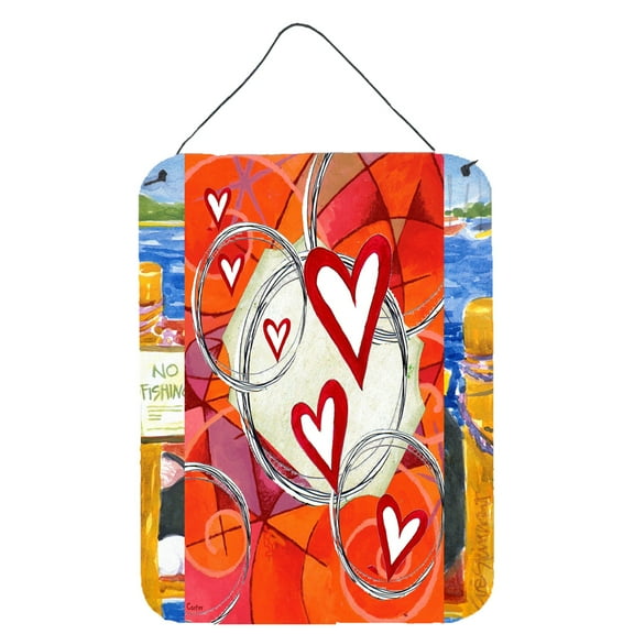 Carolines Treasures PJC1038DS1216 Circle of Love Valentines Day Wall or Door Hanging Prints 12x16 multicolor