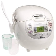 Zojirushi NS-ZCC10WZ Neuro Fuzzy 5.5-Cup Electric Rice Cooker, White - Keep Warm