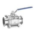 thumbnail image 4 of Ball Valve 1/2" 3/4" 1" SS304 Stainless Steel 3 Three Piece Tri Clamp Ferrule Type Ball Valve ,Easy to Operate, 4 of 4