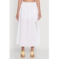thumbnail image 3 of Womens Trendy Poplin High Waisted Side Slit Midi Skirt, 3 of 4