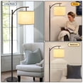 thumbnail image 3 of Lámpara de pie moderna DINGLIGHTING con forma de arco, 156 cm, negra, 8 W, 110 V, 3 of 9