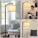 thumbnail image 3 of Lámpara de pie moderna DINGLIGHTING con forma de arco, 156 cm, negra, 8 W, 110 V, 3 of 9