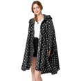 thumbnail image 2 of Poncho de lluvia impermeable, ligero y reutilizable, abrigo con capucha para senderismo para actividades al aire libre, negro, 2 of 5