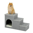 thumbnail image 5 of PAWZ Road Dog Step Stair 3 Steps Storage Ladder 16" Pet stairs for Small and Medium Dogs, Gray, 5 of 10