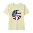 thumbnail image 2 of 4Th Of July New Shirt For Girls Boys Trendy Independence Day Flag Graphic Shirts Casual Short Sleeve Round Neck Cotton Tee Beige 14-15 Years, 2 of 5