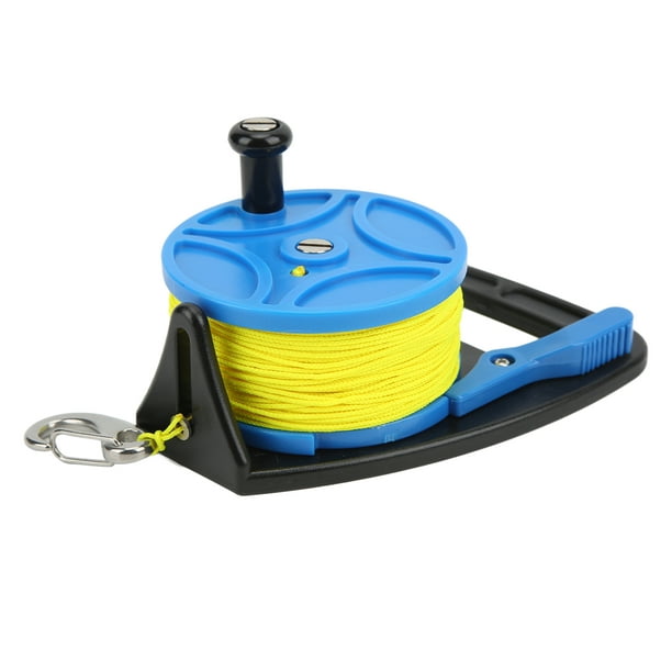 Kayak Anchor Rope Reel, High Visibility Rust Proof Dive Reel With Clip For  Water Sports Blue Wheel