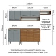 thumbnail image 3 of Cocina Integral Completa Modular Madesa Emilly 229cm MG, 3 of 9