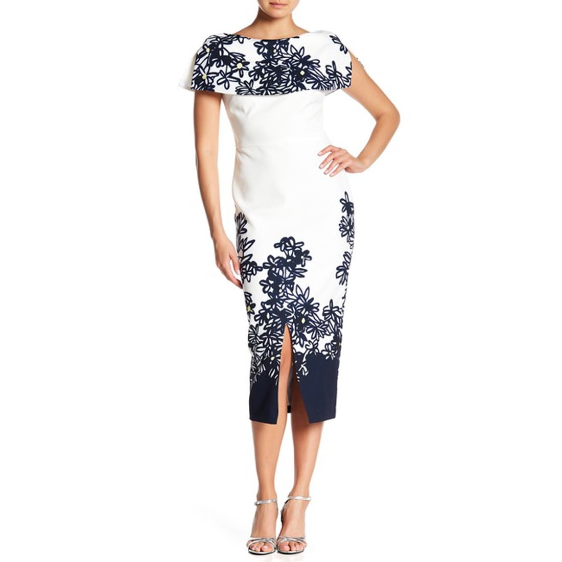 kay unger white dress