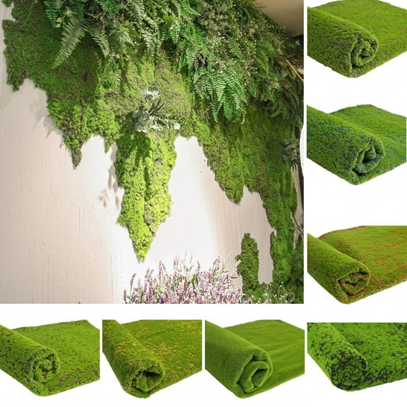 Limei Artificial Grass Rug Fake Moss Grass Turf DIY Synthetic Turf Landscape Artificial Grass Mats Lawn Carpet for Wedding Home Backyard Patio Balcony Indoor Outdoor Decor (3.28x3.28 ft)