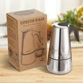 thumbnail image 6 of 6 Cups Stainless Steel Moka Coffee Pot Espresso Coffee Maker, 300ML Portable Coffee Container, Suitable for Induction Cooker, Home or Office Use, 6 of 6
