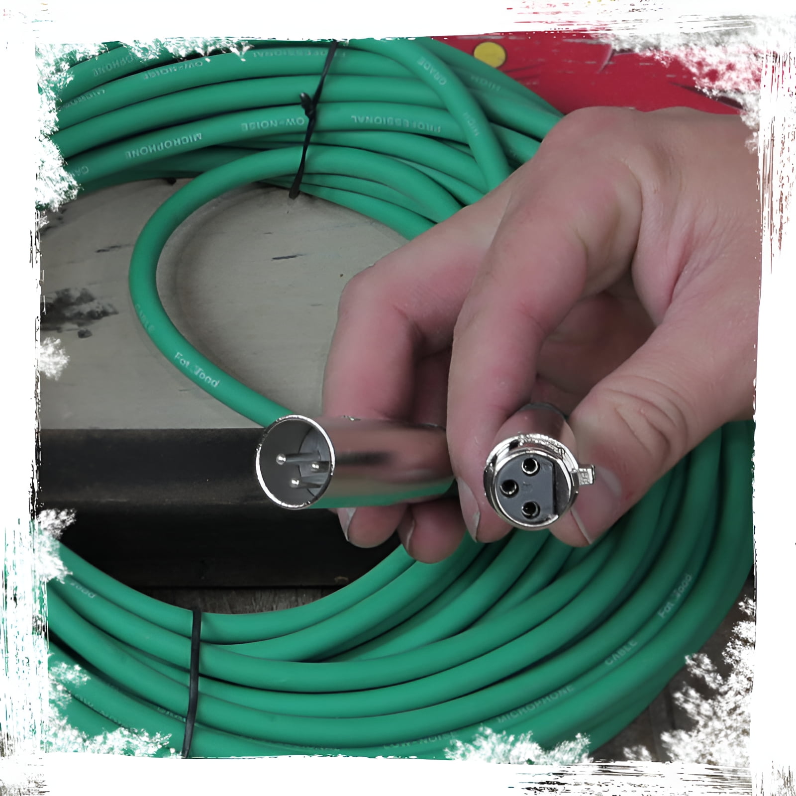 Fat Toad XLR Microphone Cables (4 Pack) - 50 ft Professional Pro Audio Green Mic Cord Patch with Lo-Z Connector - 24 AWG Shielded Wire and Balanced for Impeccable Recording Studio Mixer Gear