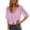 Light Violet, variant on Women Short Sleeve Lace Blouse Tops Solid Color Elegant Tops Short Crop Top Shirt White