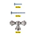 thumbnail image 3 of Uxcell 10 Paquete de Perillas de Armario de Acero Inoxidable Cepillado, Tiradores de Cocina de Zinc de Un Solo Orificio, Perillas de Cajón, 3 of 7