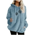 thumbnail image 2 of FDGIU Women's 2025 Oversized Hoodies - Fleece Lined Long Sleeve Sweatshirts with Pockets, Warm Winter Pullover for Fall Outfits, 2 of 4