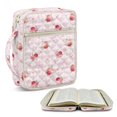 thumbnail image 2 of HELLHERO Red Rose Pattern Washable Quilted Bible Cover for School Scripture Study, Elastic Polyester Bible Cover Case with Lightweight, 2 of 9
