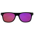 thumbnail image 2 of Flat Retro Sunglasses - Black Frame / Purple Lens, 2 of 7