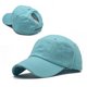 thumbnail image 2 of Gorra de béisbol de algodón para mujer con agujero para la coleta - Visera curvada, sombrero transpirable para el sol, deportes al aire libre en primavera/verano, material de algodón natural, 2 of 4
