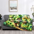 thumbnail image 2 of Fotbe st. patrick’s day gnomes Manta de Franela con Estampado, Manta Ultrasuave para Cama, Sofá, Auto, Hipoalergénica y Antibolitas-80"x60", 2 of 6