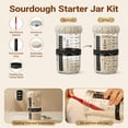 thumbnail image 3 of Complete Sourdough Starter Kit - 9" Rattan Banneton Basket, 24oz Glass Fermentation Jar with Thermometer, Full Bread Baking Tool Set for Beginners, 3 of 8