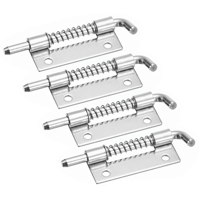 Unique Bargains Spring Loaded Latch Pin, 4 Pack 2.83' - 304 Stainless Steel Spring Latch, Left-Handed with Hole (Silver)