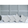 thumbnail image 6 of Ambesonne Geometric Throw Pillow Cover 4 Pack, Asanoha Star Pattern, 16", Grey White, 6 of 6