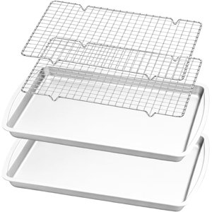 Baking Sheet Set of : Baking Pans with Cooling Racks Cookiet Sheet