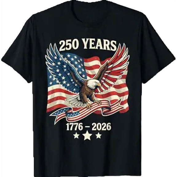 Vintage 250 Years American 1776-2026 250th Birthday USA T-Shirt