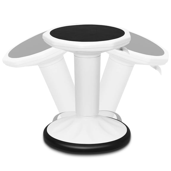 Active Sitting Stool for Classroom, Adjustable Wobble Chair for Kids Adults, Flexible Seating for ADHD Focus, Home Office Ergonomic Design, White