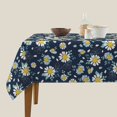thumbnail image 3 of Wukai Daisy Floral B Waterproof Tablecloth for Kitchen Dining, Fits Square Tables for 2-4 Seats -60"x60", 3 of 7