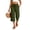 Green-A-80430aa, variant on Blue Capris Pants for Women Side Slit Flowy Wide Leg Dress Pants for Women Elastic Waist Drawing Womens Summer Pants with Pocket