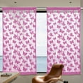 thumbnail image 4 of HCBY 2PCS Retro Floral Sheer Curtains with Butterfly Pattern - Vintage Elegant Voile Drapes for Living Room, Bedroom, Dining Room, Rod Pocket Design, 4 of 5