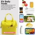 thumbnail image 2 of Mziart Insulated Lunch Bag for Women Men, Aesthetic Lunch Box Containers Cute Lunch Tote Reusable Thermal Bento Cooler Bag for Work Office Picnic Travel (Yellow), 2 of 7