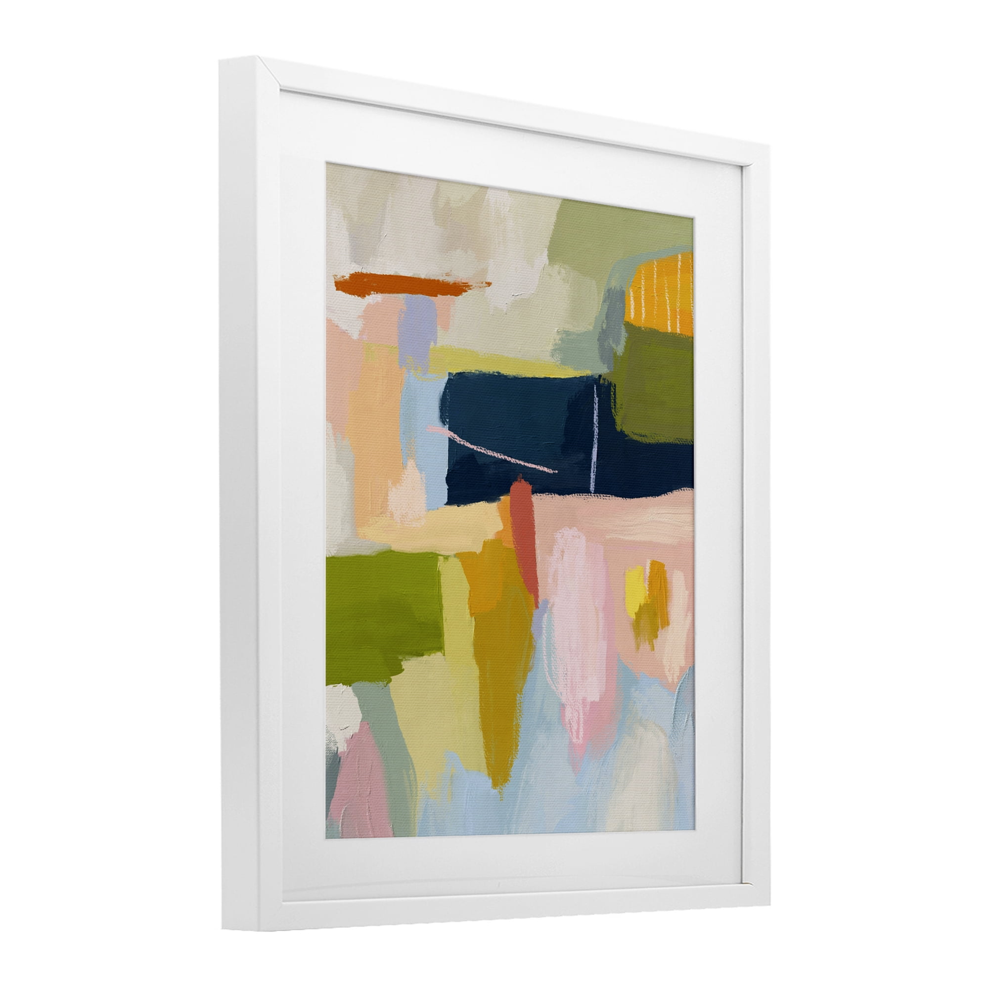 Stupell Industries Pastel Wonder Smattering White Framed Print Under Glass, design by Lisa Nohren
