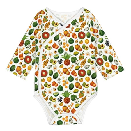 

Matuu Lemon Fruits Vegetables for Baby Long-Sleeve Bodysuit Soft Cotton Comfortable and Breathable Perfect for Newborns and Infants