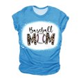 thumbnail image 1 of Mujeres Casual Béisbol Mamá Tie-dyed Impreso Manga corta Cuello redondo Pullover Blusa Camiseta Tops OAVQHLG3B Store lin121212, 1 of 5