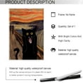 thumbnail image 2 of Scream Funny Black Cat Poster Retro Trendy Sunset Glow Cat Canvas Wall Art Funky Preppy Prints Painting Colorful Abstract Farmhouse Gallery Aesthetic Room Wall Decor 16x24in Unframed, 2 of 14