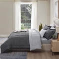 thumbnail image 5 of Virtu California King Comforter Set, 7 Piece Bed in a Bag, Reversible Bedding Comforter Sets with Sheets, Dark Grey, 5 of 9
