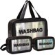thumbnail image 1 of Bolsa de Maquillaje Impermeable, Neceser de Viaje para Mujer y Hombre, Cosmetiquera Transparente, Bolsa Portatil de Gran Capacidad, Separación en Seco y Húmedo, 1 of 4