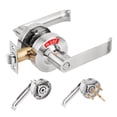 thumbnail image 2 of Feeloco Indicator Privacy Lock and Door Lever, Vacant Occupied Bathroom Lock with Privacy in-Use or Vacant Indicator, ANSI Grade2 Commercial Door Handle Lock for Public Restrooms, 2 of 9