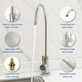 thumbnail image 4 of Besdor Drinking Water Faucet, Reverse Osmosis Faucet, Water Filter Faucet Fits Water Filtration Systems, RO Faucet Kitchen Filtered Water Faucet, Lead-Free, 304 Stainless Steel, Brushed Nickel, WF2, 4 of 7