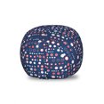 thumbnail image 1 of Polka Dots Storage Toy Bag Chair, Nautical Circles Interwoven Rings Little Dotty Round Shapes, Stuffed Animal Organizer Washable Bag, Small Size, Dark Lavender Coral and White, by Ambesonne, 1 of 3