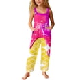 thumbnail image 3 of Tfken Graphic Overalls For Girls Summer Sleeveless Comfy Casual Jumpsuit With Pockets Daily Wear Children Trendy Clothes Size 5-6 Years Pink, 3 of 6