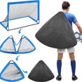 thumbnail image 3 of Tignapoo Portable Foldable Kids Soccer Goal Set for Indoor & Outdoor Training - 2-Pack with Accessories (Red), 3 of 6