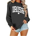 thumbnail image 3 of Guluxicc Women's St. Patrick's Day Sweatshirt Casual Crewneck Long Sleeve Pullover Tops Shamrock Irish Graphic Printed Shirts, M, 3 of 4
