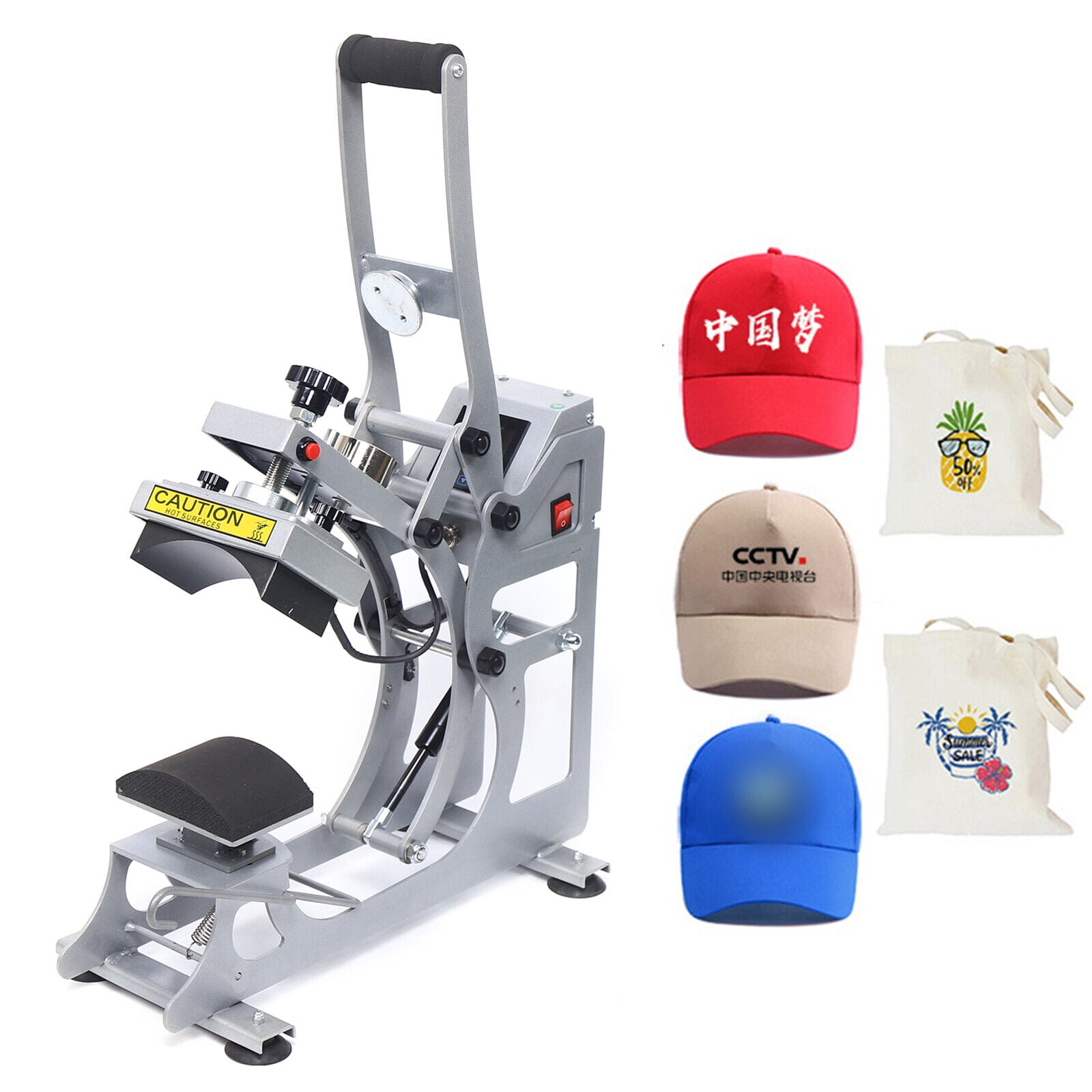 DENSET 2in1 Digital Heat Press Machine Fits Pressing Letters Numbers and Images on Caps